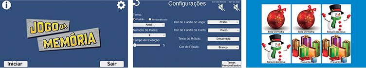 Terapeuta poderá personalizar a configuração do jogo, como as cores de fundo e o tempo em que as cartas ficam viradas para cima. imagem sem descrição.
