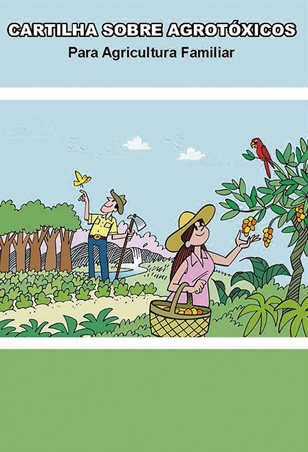 Como resultado da pesquisa, Rosa Helena Cruz elaborou uma cartilha para orientar os agricultores sobre os cuidados necessários para lidar com os agrotóxicos. imagem sem descrição.